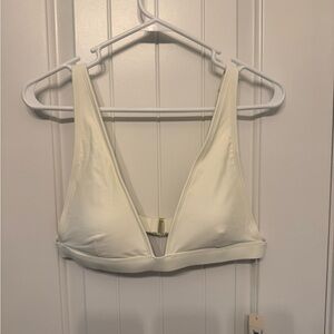 Summersalt “The Plunge” White Sand (Cream)Triangle Bikini Top